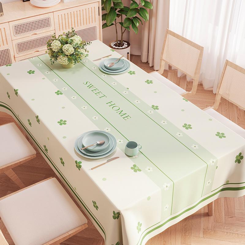 New Year'S Fresh Tablecloth Leave-In Waterproof And Oil-Proof Pvc Dining Table Tablecloth Tablecloth Cover Cloth Coffee Table Tablecloth