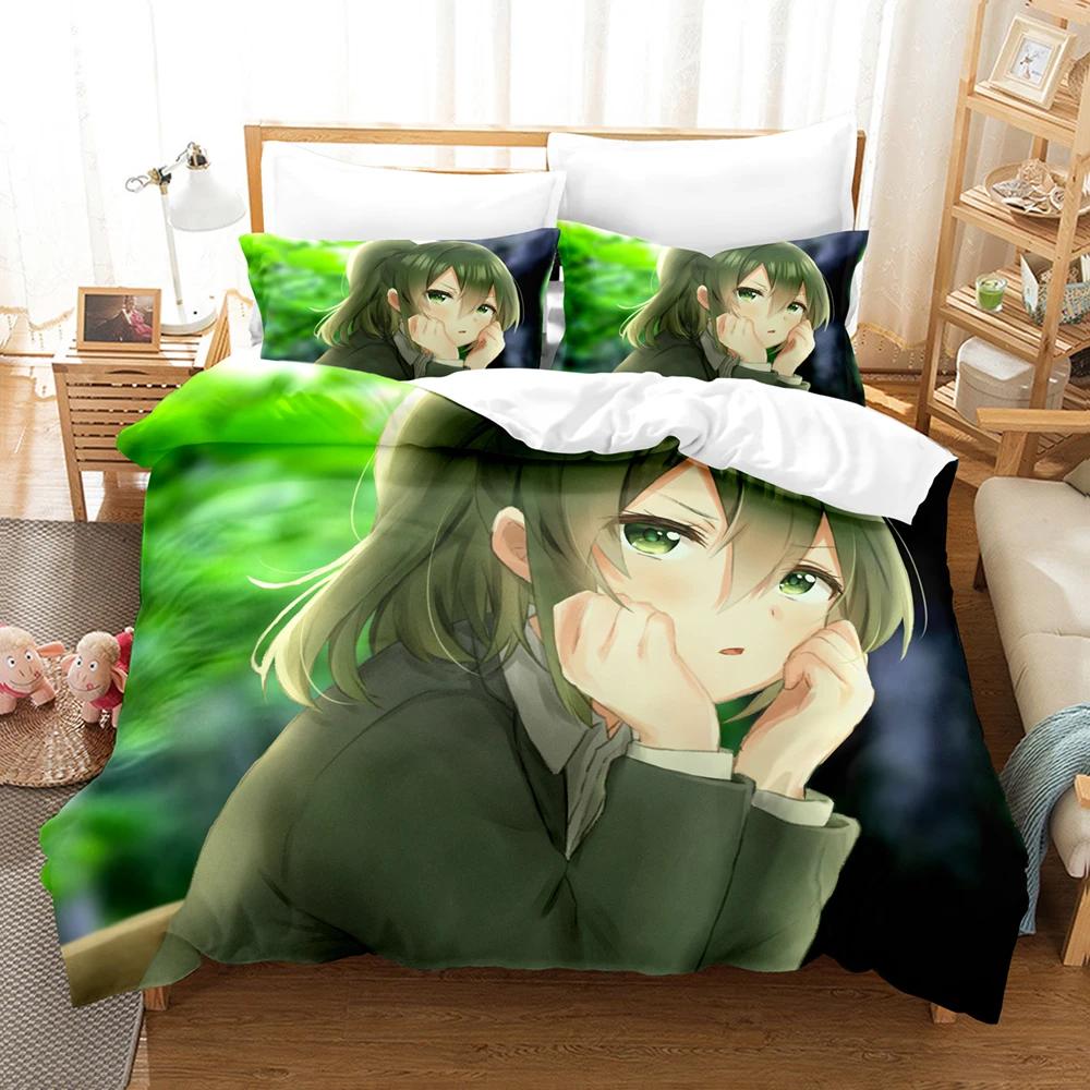 3D Gedrucktes Anime My Senpai Is Annoying Bettwäscheset Bettbezug Doppel-Einzelbett Voll Queen King Erwachsene Kinder Bettwäsche Steppdeckenbezug