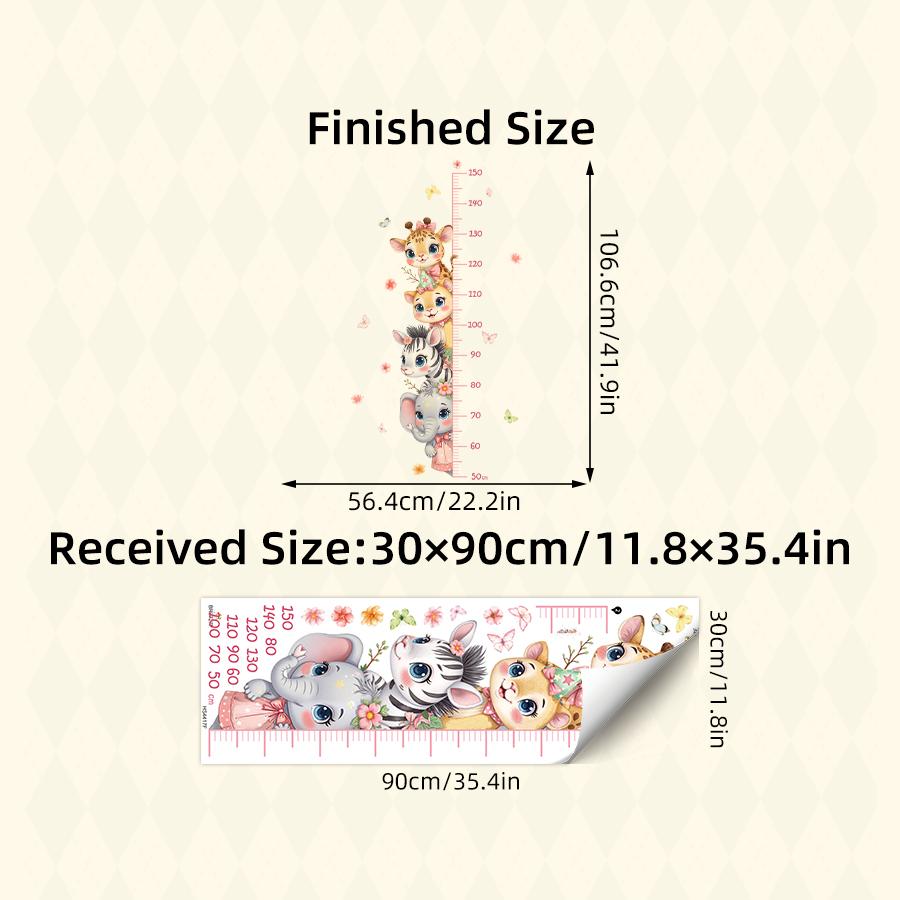 

Growth Chart Wall Sticker - Removable PVC Height Measurement Tool, cm/Inch Scale for Room Decor, Shower Gift, Easy Peel & Stick