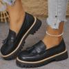 Casual Tassel Solid Loafers Shoes for Women Spring Autumn 2025 Round Toe Women's Loafers Square Heel Shoes Woman