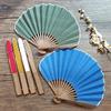 Chinese Folding Hand Fan Retro Handheld Fan Creative Mini Shell Fan  Women's