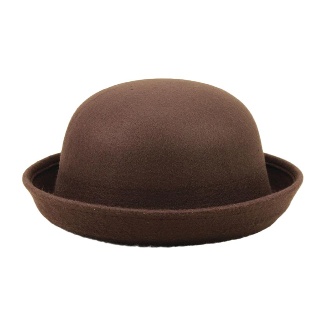 Kids' Black Party Hat Magician Derby Hat Short Brim Fedora Top Hat for Dress Up and Victorian Costume Parties
