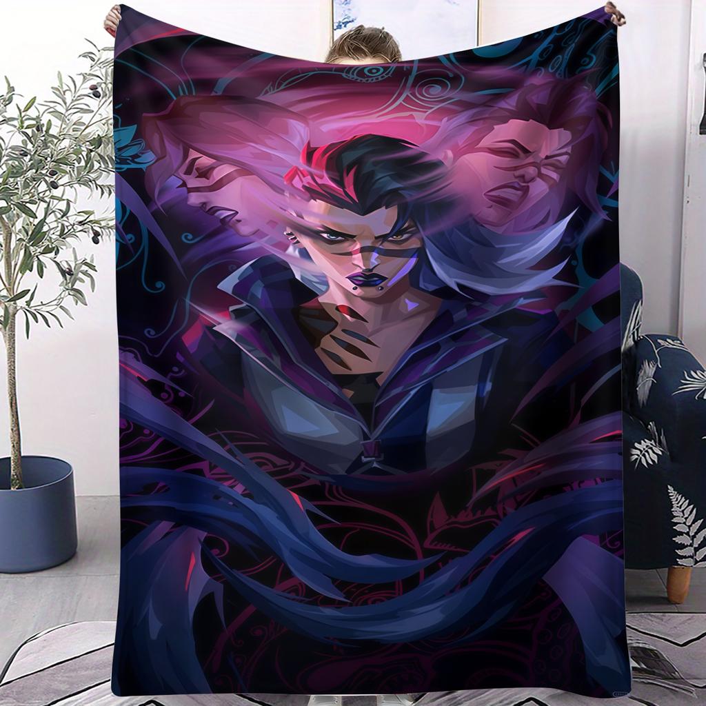 Kawaii Cute Anime Blankets Bed Sheets Fluffy Soft Skin Friendly Breathable AllSeason For Bedroom Sofa Kids Room Camping Nap Gift