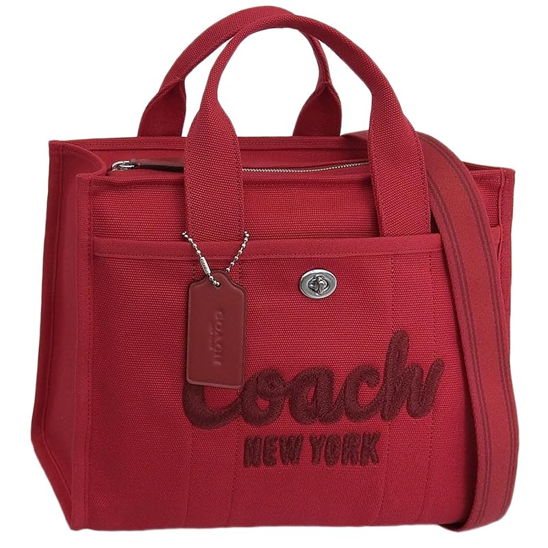 

[coach] bag ladies tote bag shoulder bag 2WAY outlet A4 compatible brand canvas cargo tote CP158 (1941RED/Red) [product]