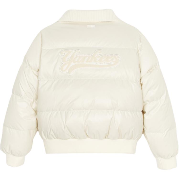 New MLB New York Yankees Down Jacket Women's Ecru 3FDJB1346-50CRD