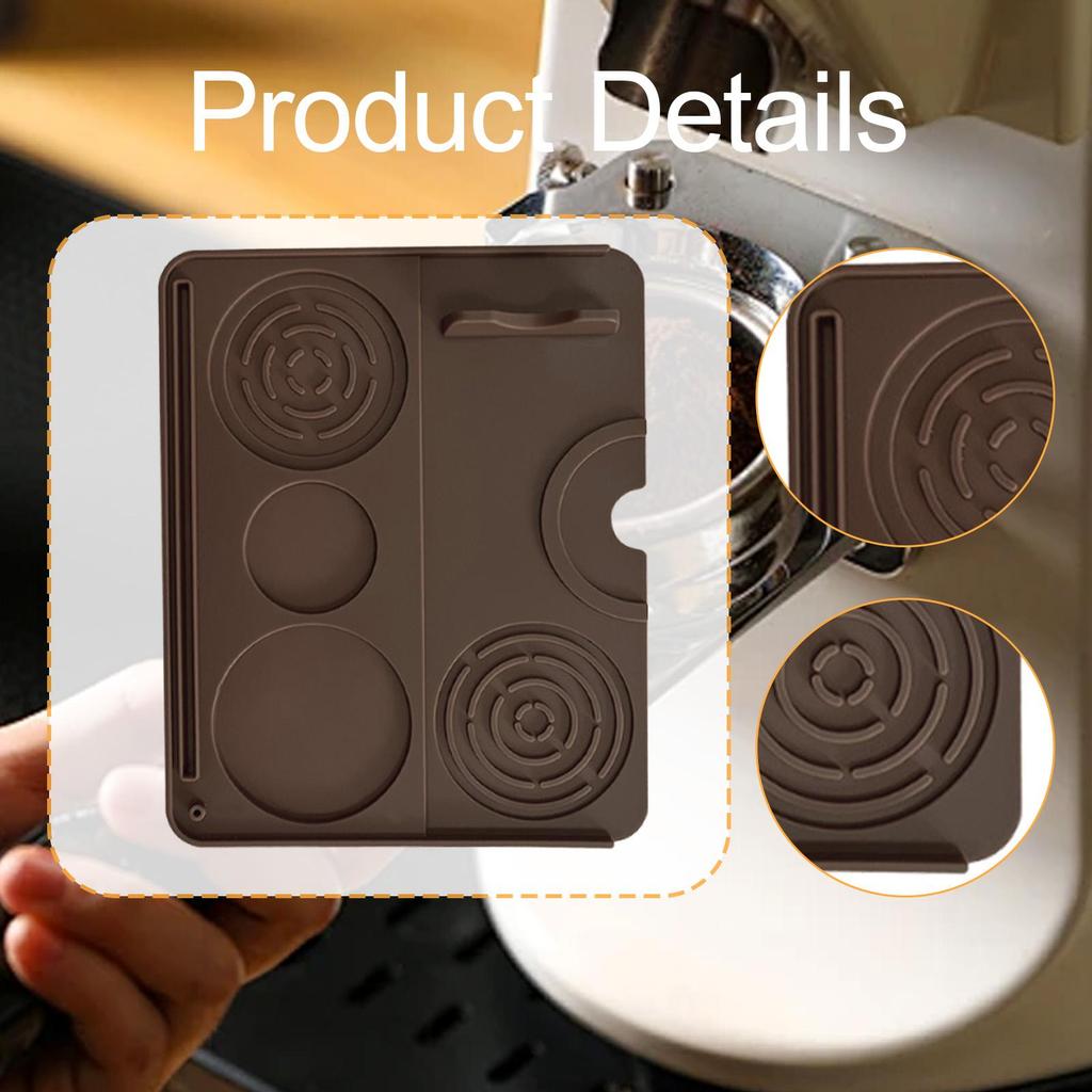 Espresso Tamper Mat Silicone Tool Tamp Station Mat for Counter Bar Office