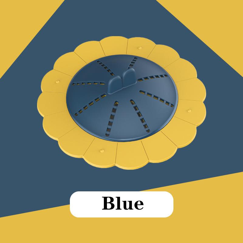 

Многофункциональный слив для пола под подсолнечник, износостойкие антиблокирующие гибкие сетчатые фильтры для слива душа для кухни, улавливатель волос синий