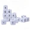 10pcs 16MM Round Blank Six Sided Dice for Writing with Big Head Pen for Board Game DIY Fun and Teaching Whiteboard Dice Set