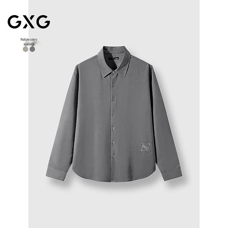 GXG Men's Casual Solid Long Sleeve Shirt
