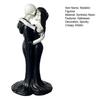 Skeleton Couple Kissing Figurine Romantic Skeleton Lovers Statue Resin Collectible Tabletop Ornament for Gothic Home Office Desk Decor