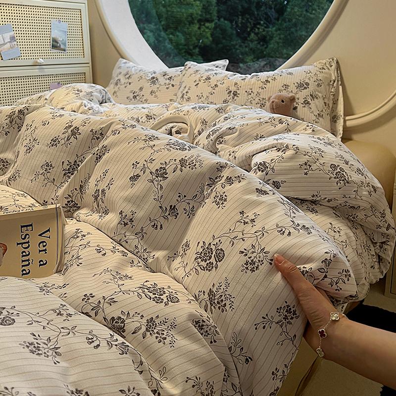 Floral Style Duvet Cover Soft Quilt Cover Single/Double/Queen Size Comforter Covers Girls Room Bedding (Pillowcase Need Order)