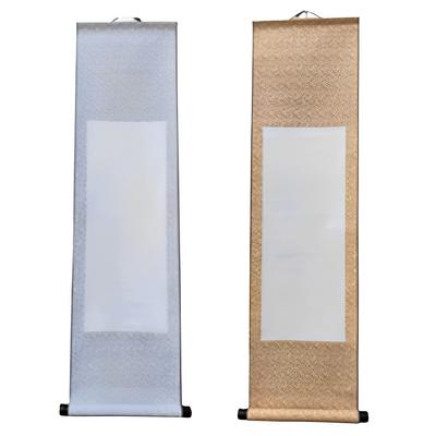 MIMIA Hänge-Set aus modernem und stilvollem japanischem großem Wandbehang Weiß für japanische Tuschemalerei und Kalligraphie und Schriftrollen, 2, Schlicht, Stil, Größe, Papier,