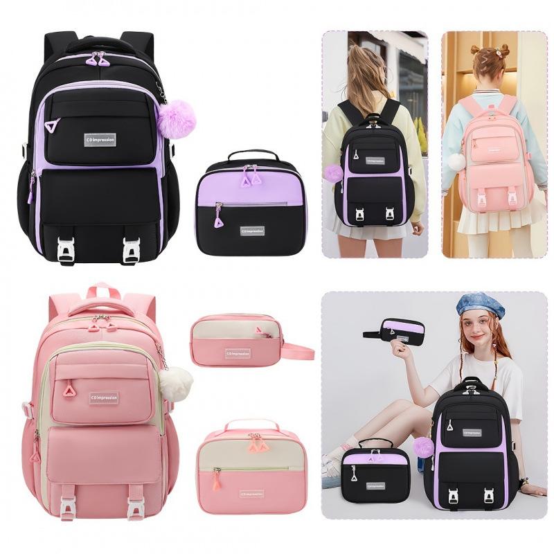 Grundschule Schultasche Dreiteiliges Kombinationsset Mädchen Freizeitrucksack