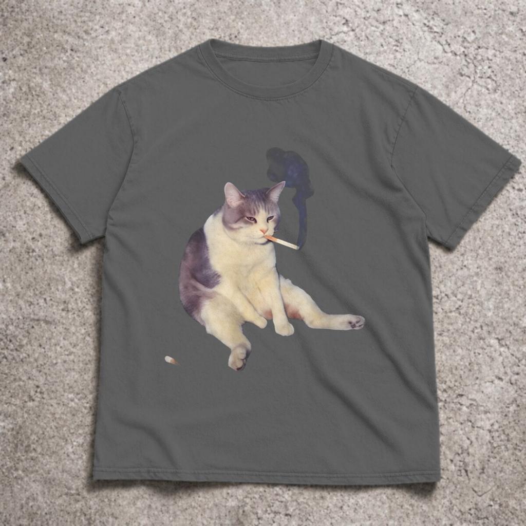 Cute Funny Cat Graphic Tee Top For Unisex Unisex 2026 Funny Cat Meme Short Sleeve Tee Unisexs Y2k Tshirt Casual Clothing