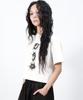 Deumakeu Eerie Graphic Crop Short Sleeve Tee White
