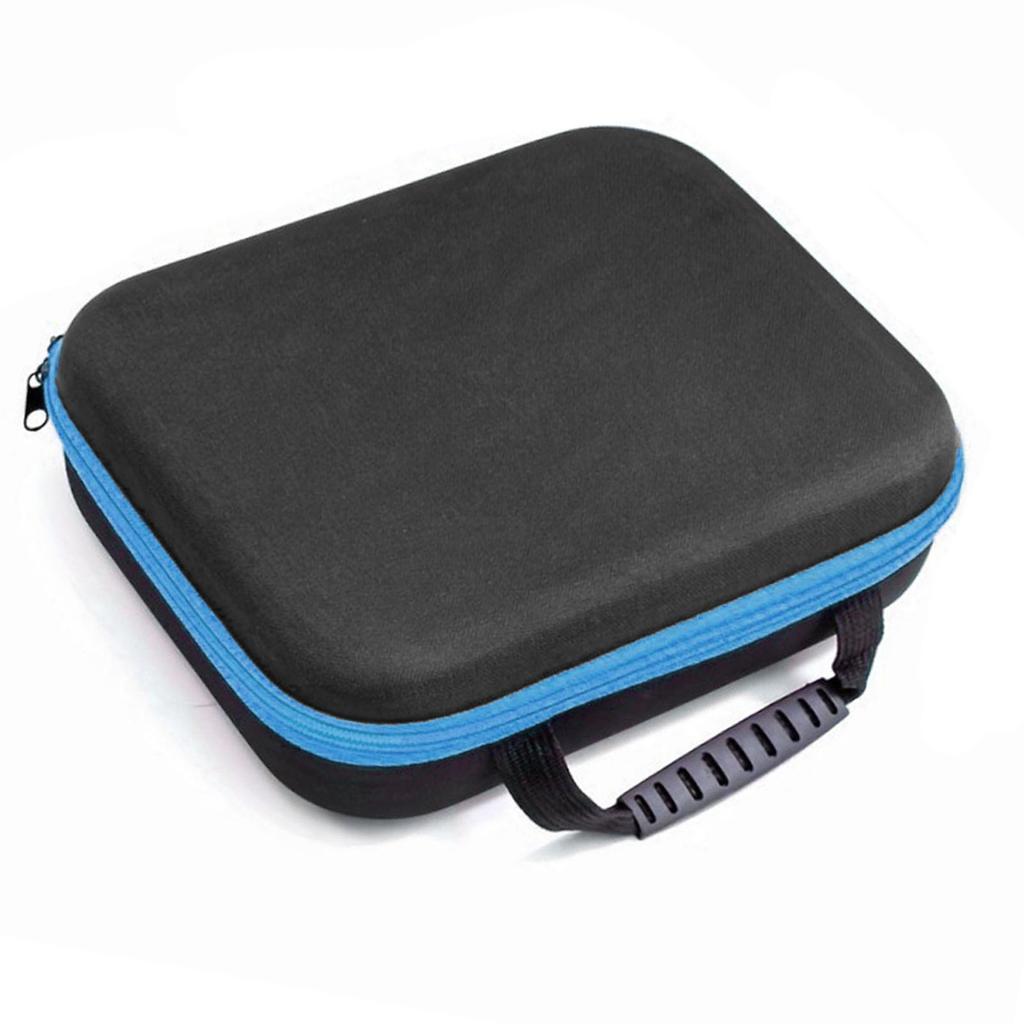Hard EVA Tool Case Portable Tool Carrying Storage Bag for Cordless Drill Electric Scissors Light Blue Strip