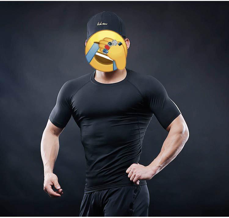 Men's Quick Dry Short Sleeve Compression Shirt for Sports & Fitness