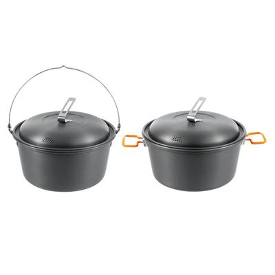 Aluminum Outdoor Camping Pots 4.50L Large Capacity Multifunctional Cooking Pots Cookware For Picnics, Self Driving Tours