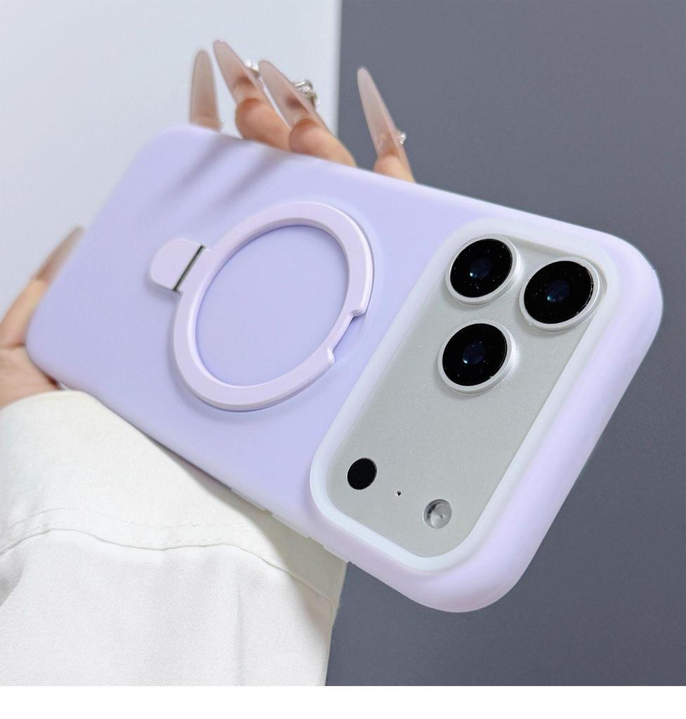 Liquid Jelly iPhone 17 PM Case with Magnetic Stand, Anti-slip Protection, and Full Coverage