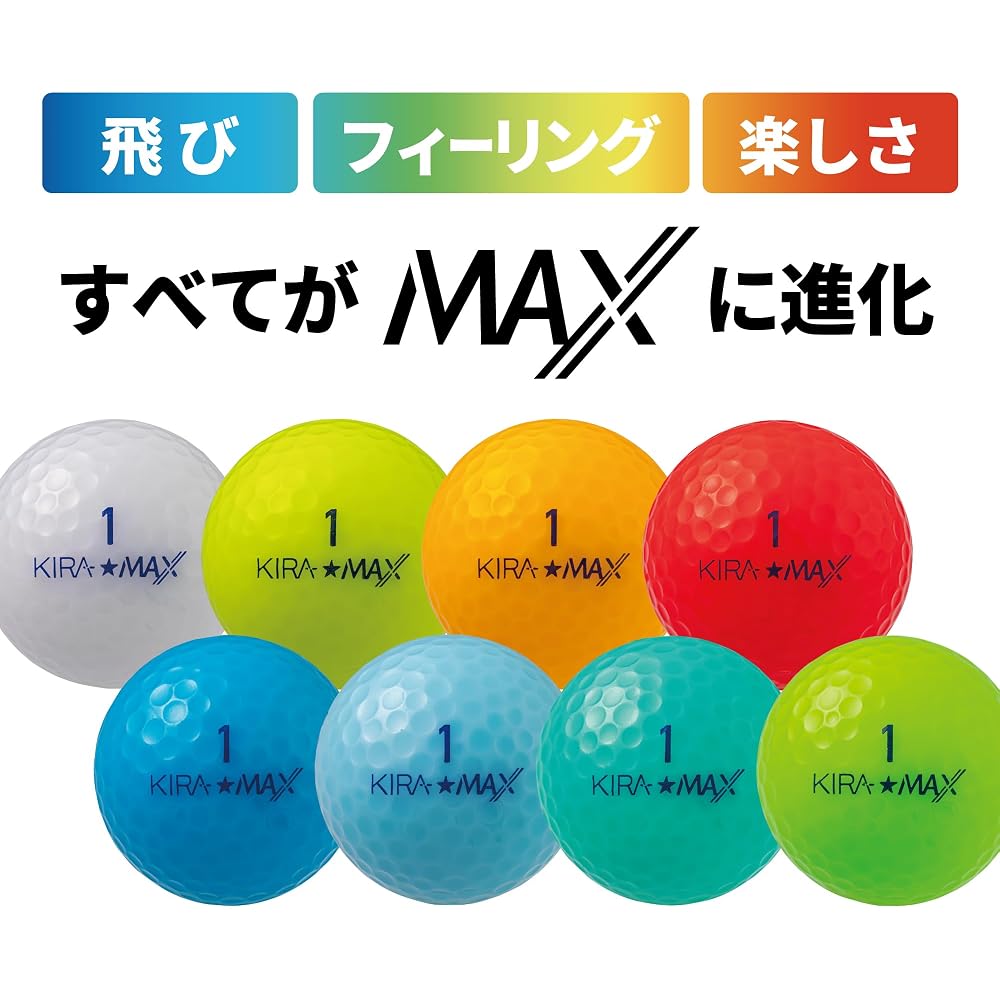 Kasco KIRA MAX Red 12P Golf Balls 12 Pack High Performance Durable Design