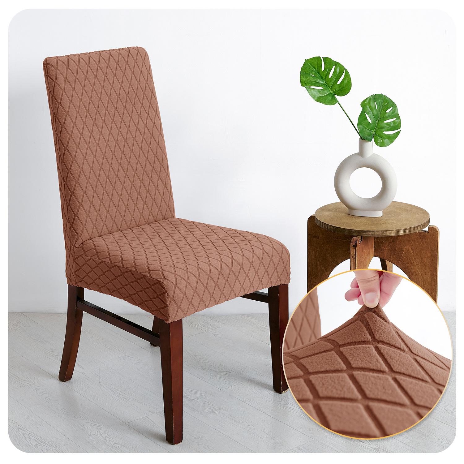 

Maulingge Elastic Home Use Dining Chair Cover Hotel Jacquard Seating Case Dust Resist and Stain-proof Chair Cover Cover 22*14*6cm