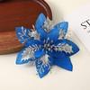 Gold Powder Christmas Flower Head for DIY Tree Decorations
