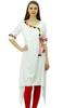 Phagun Angrakha Style Rayon Womens Tunic Kurta Pom-Pom Designer Kurti Top Indian