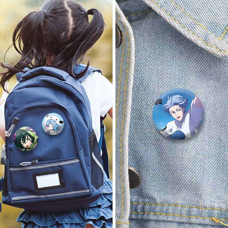 Cartoon Langa Hasegawa Reki Kyan Cosplay Badges Cute Anime SK8 Button Brooches On Backpack Manga Lapel Pins Jewelry Accesorios