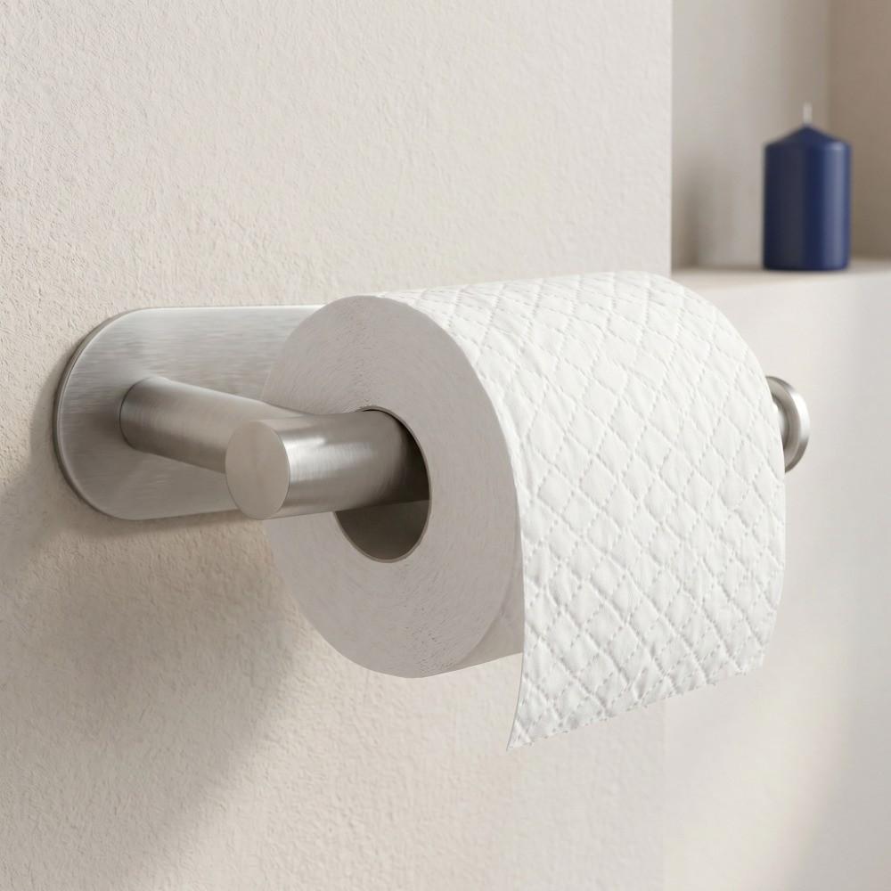 Wall Mount Tissue Roll Rack Silver Paper Roll Holder Durable Paper Roll Rack  Space Saving
