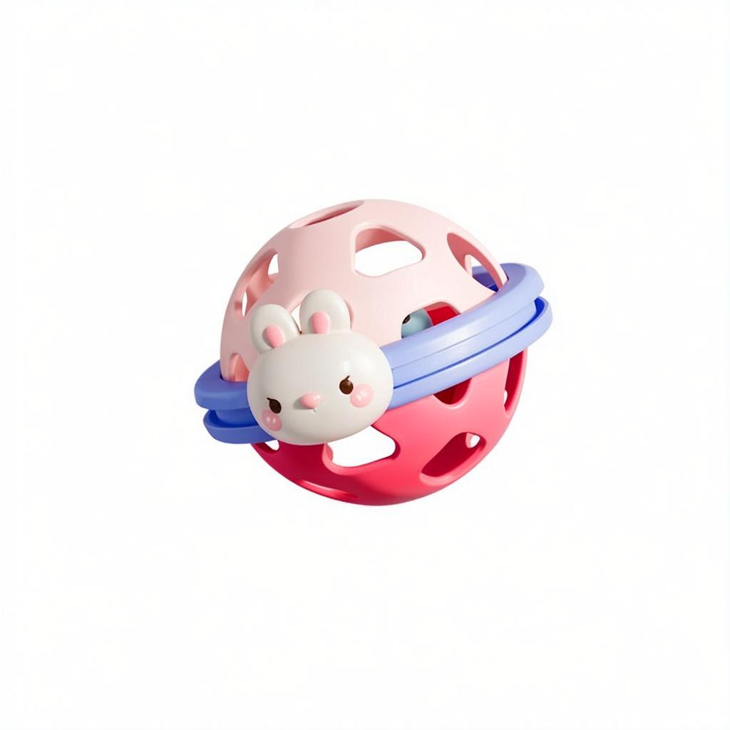 Soft Rubber Baby Hand Held Toy Shaking Sound Exercise Grasping Hearing Newborn Early Education Puzzle Bell