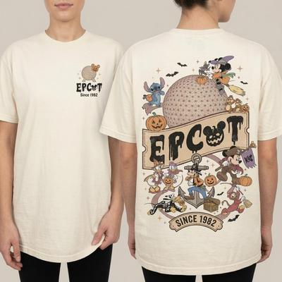 Epcot Halloween Shirt 2026, Disneyland World Spooky Tee, Stitch Mickey Witch Design, Gift for Mom, Halloween 2026
