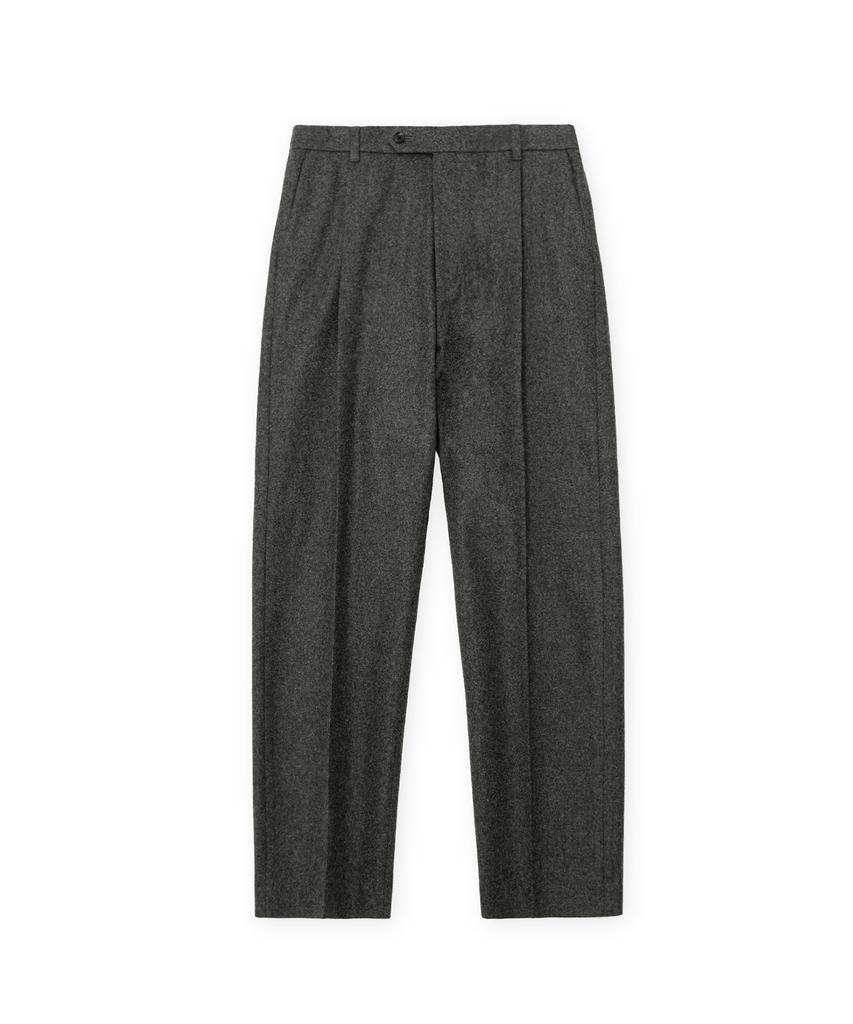 Beulaunyadeu Pure Wool One-Pleat Trousers, Charcoal