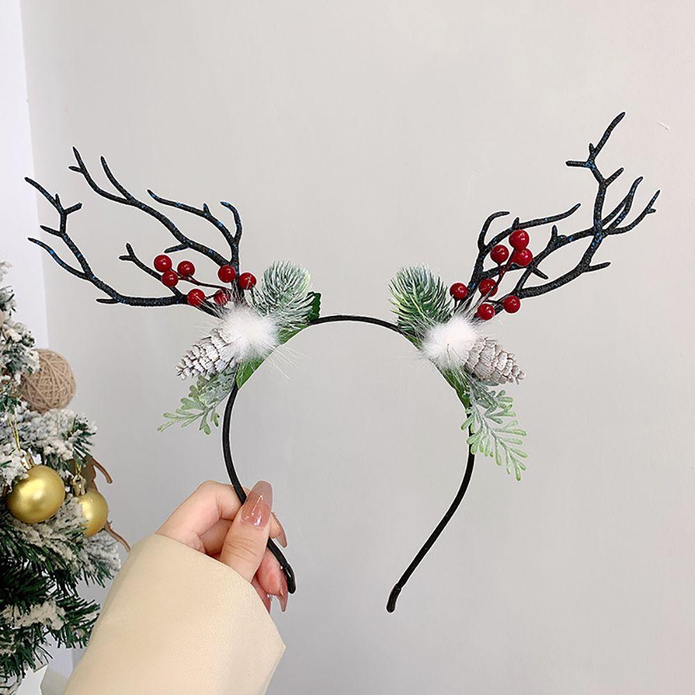 Branch Deer Horns Flower Hair Accessories Antlers Headband Korean Style Head Hoop Women Hair Band