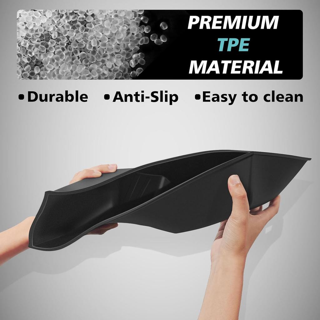 BestEvMod 4PCS Front & Rear Door Side Storage Organizer Compatible With Tesla Cybertruck 2025 2024 Interior Accessories Inner Door Handle Storage Ert