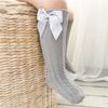 Summer Kids Knee High Socks Baby Girls Boys Bow Long Sock Soft Cotton Mesh Breathable Children Hollow Socken For 0-7Years
