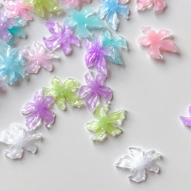 

20 Pcs Mixed Nail Art Resin Little Colorful Ice Flower Designer Charms Diy Craft For Nail 3D Decoration Manicure