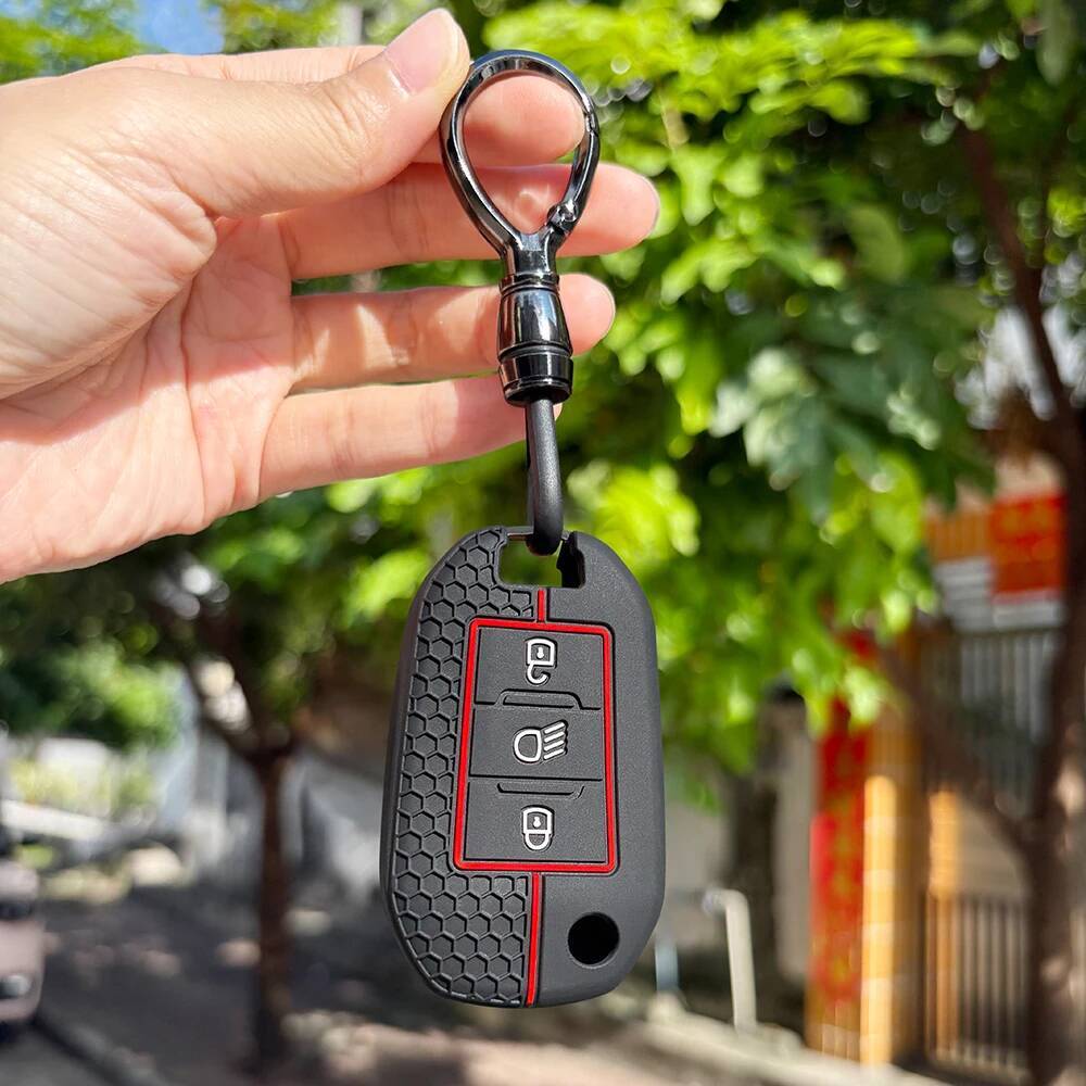 Soft Key Case For Opel Corsa F Grandland X For Citroen C2 C5 C4 Cactus C8 C3 For Peugeot 208 2008 508 408 308 3008 Car Key Caps