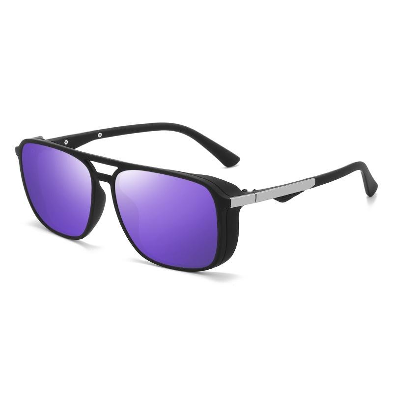 Men'S Square Polarized Sunglasses Uv400 Protection Anti-Glare Sun Shades Glasses For Driving Fishing Cycling Outdoor Activities