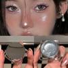 Glitter Punk Smoky Nero Ombretto Trucco Palette Metallico Argento Scuro Ombretto Illuminante Pigmenti Perlescenti Cosmetici