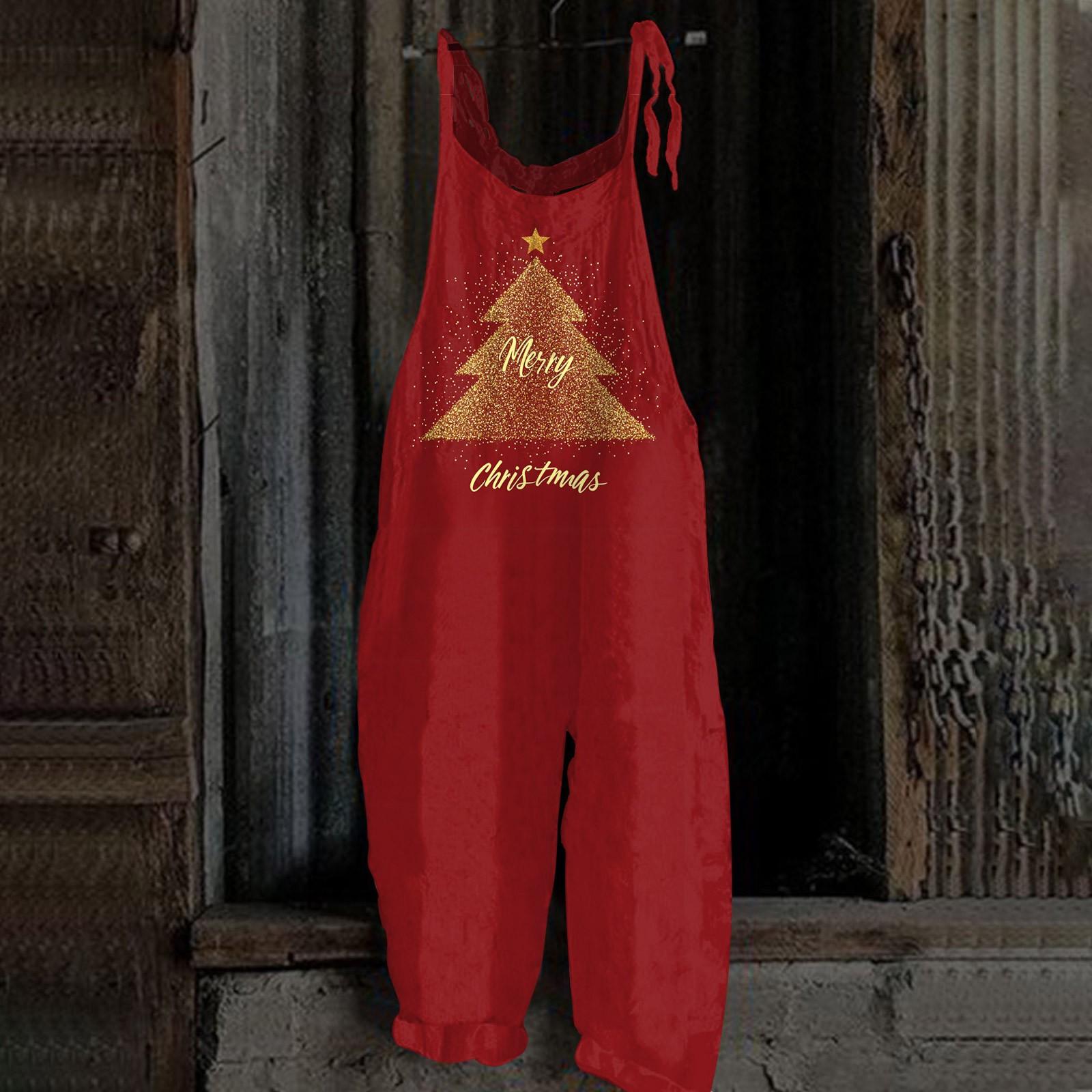 Женский комбинезон с рождественским принтом — фото 5