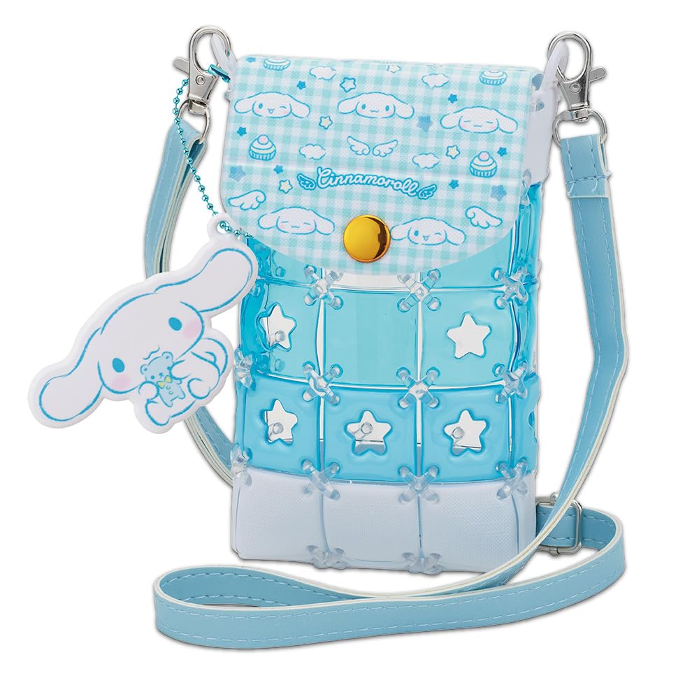 BEVERLY [BEVERLY] Patcherie Cinnamoroll Torba na ramię na smartfon [Zawiera brelok do torby Cinnamoroll] [Pochwal się swoimi ulubionymi przedmiotami dzięki tej kieszeni]