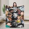 The Twilight Saga Movie Flannel Blanket Edward Vampire Funny Throw Blanket for  Sofa Bedding Lounge 125*100cm Bedspread
