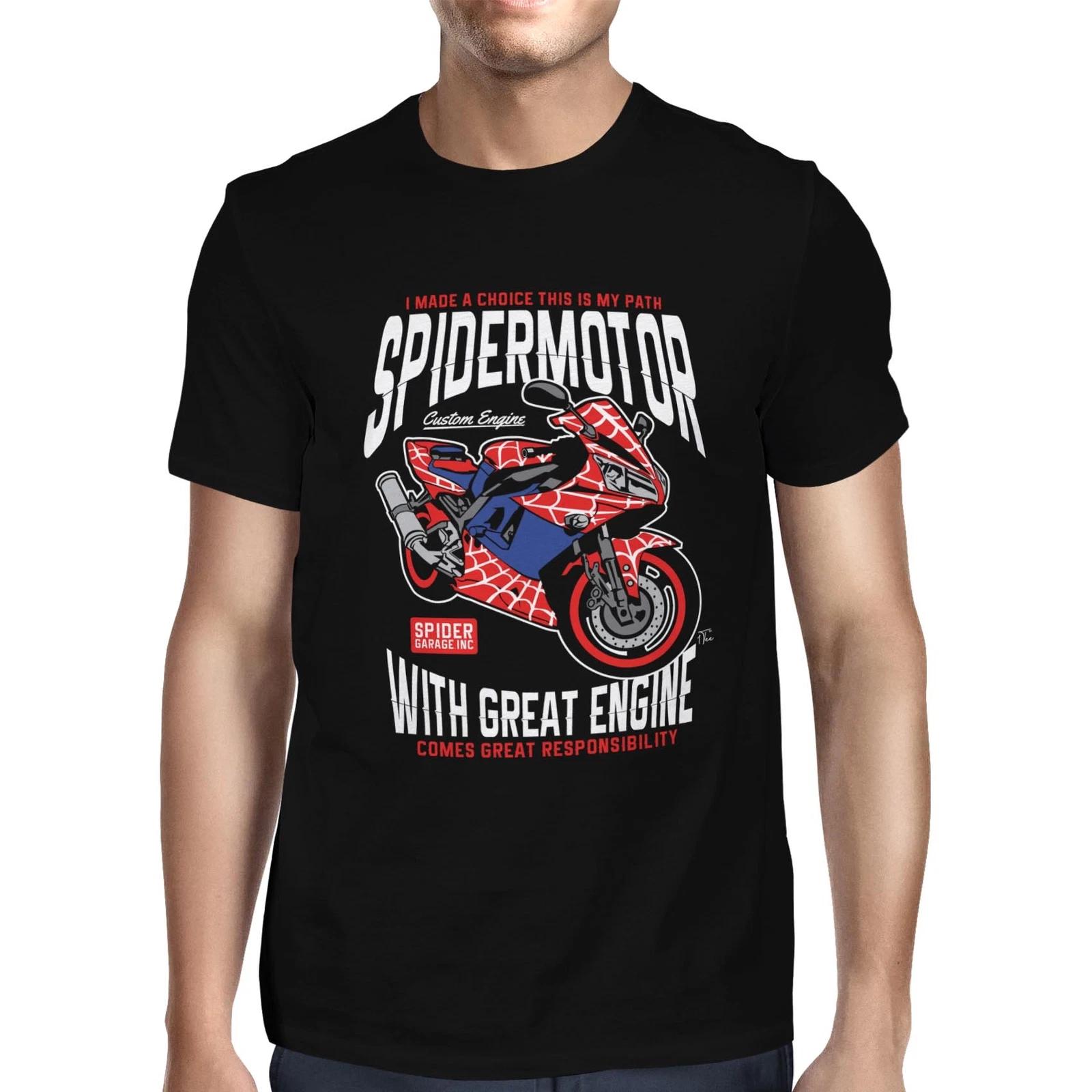1Tee Mens Spidermoter Bike T-Shirt XXXXL