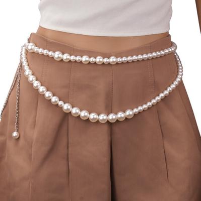 New Pearl Pendant Decorative Chain Jewelry Metal Waist Chain Sexy Body Chain Waist Chain