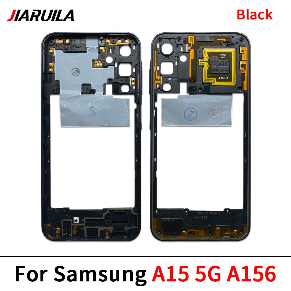 Housing Middle Frame Plate Case With Back Rear Camera Lens Repair Parts For Samsung A05 A05S A15 4G A155F 5G A156B