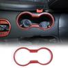 Interior Cup Holder Cover Frame Trim For Ford Mustang 2015+ Red Carbon Fiber