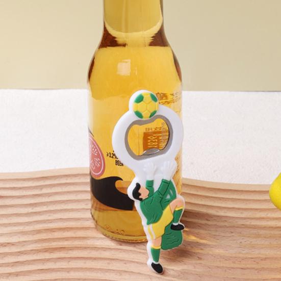 Yousheng Football Theme Magnetic Bottle Opener Stainless Steel Beer Bottle Opener for Fridge Novelty Gift for Men Coaches Sports Game Party Favors