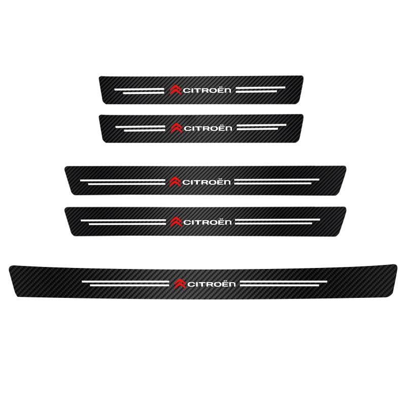 Car Carbon Fiber Trunk Stickers Car Threshold Sticker For Citroen C4 C3 C2 Berlingo Picasso Jumper Cactus Auto Decorative Decal