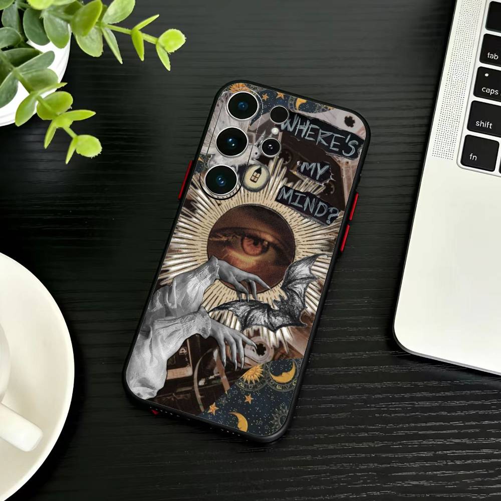 Dark Ornate Collage Art  Phone Case For Samsung S26,S25,S24,S23,S22,S21,S20,S30,Ultra,Plus,Fe,Note,5G Black Cover
