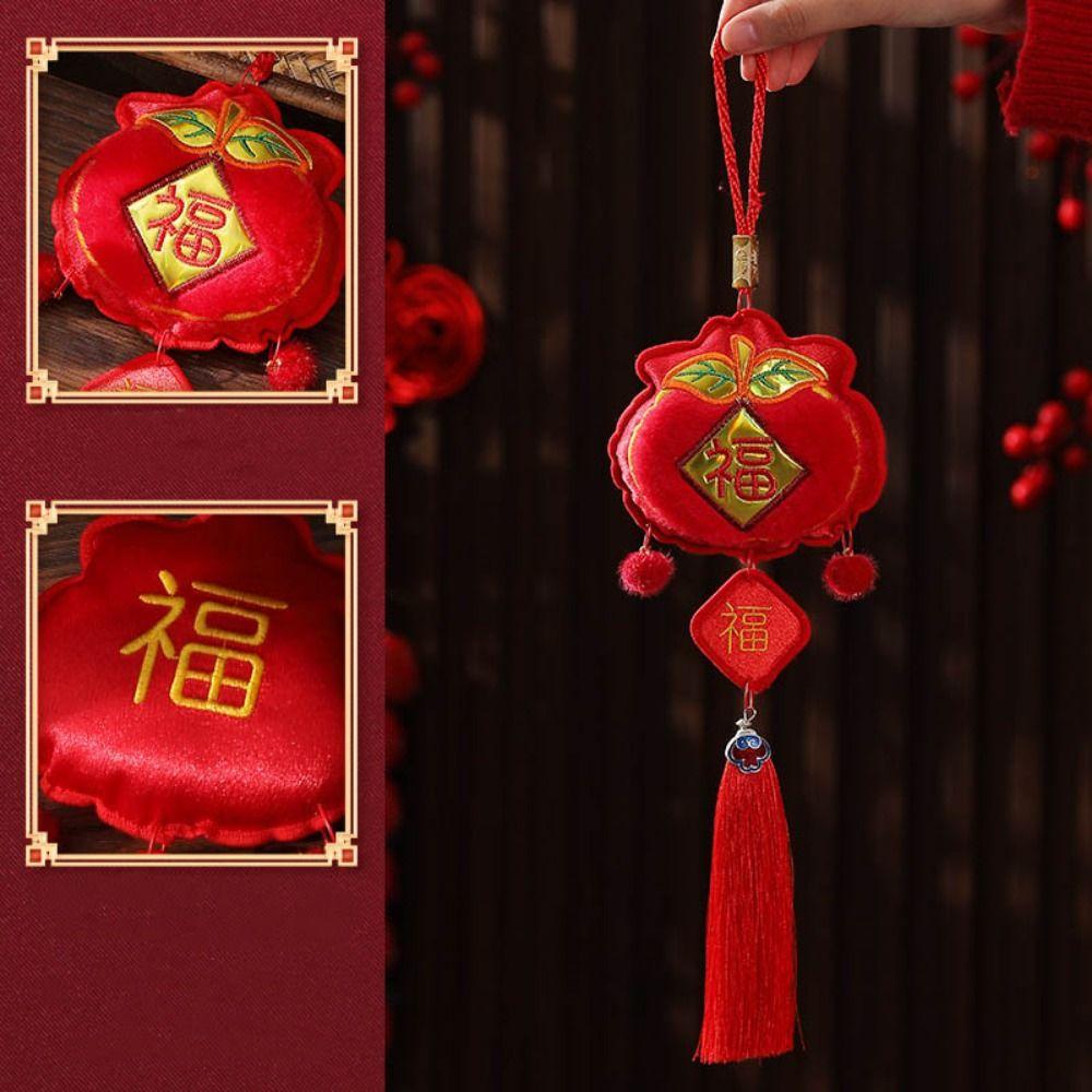 Red New Year Hanging Ornaments Traditional Spring Festival Tassel Pendant  Party